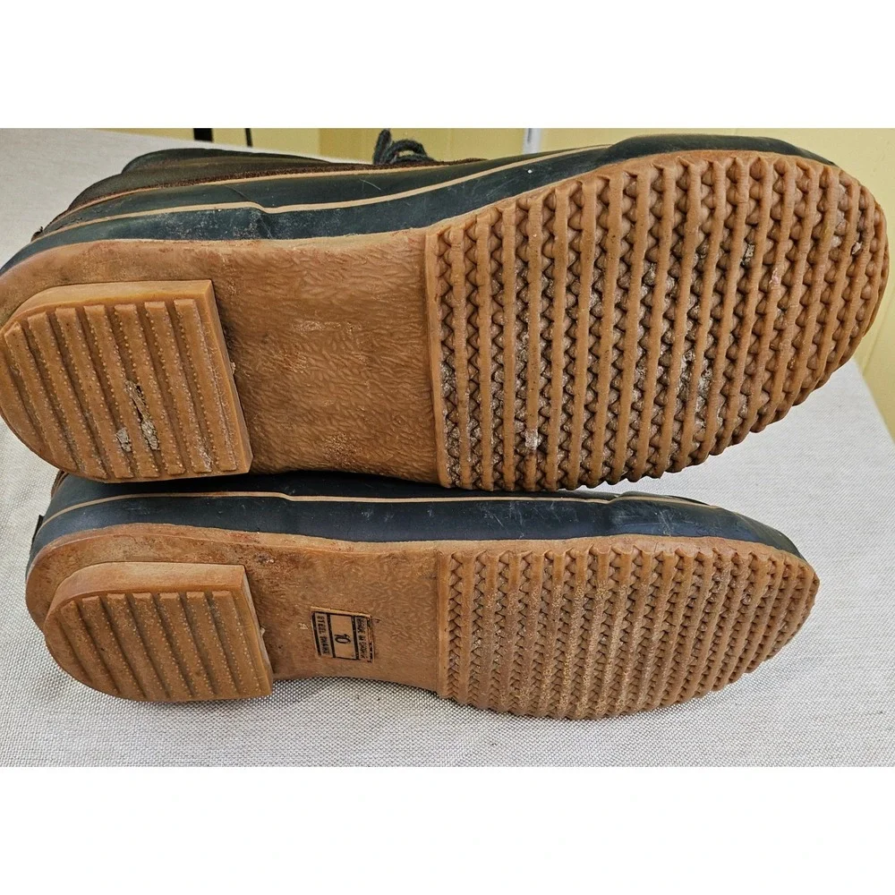 Igloo Duck Boots Mens 10 Brown Green Leather Insulated Thermolite Steel Shank‎
